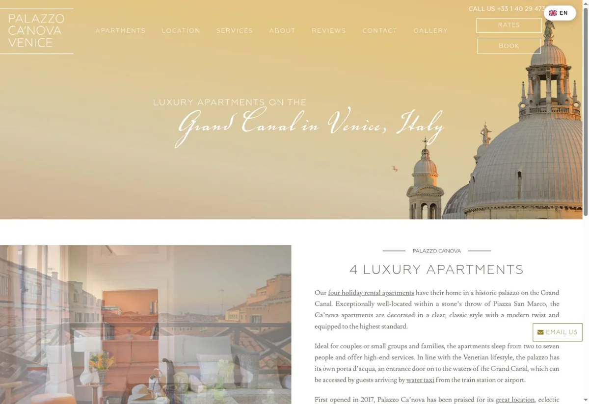 Canova Venezia website screenshot