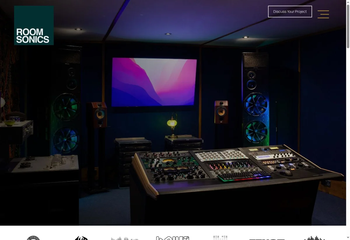 Room Sonics website screenshot